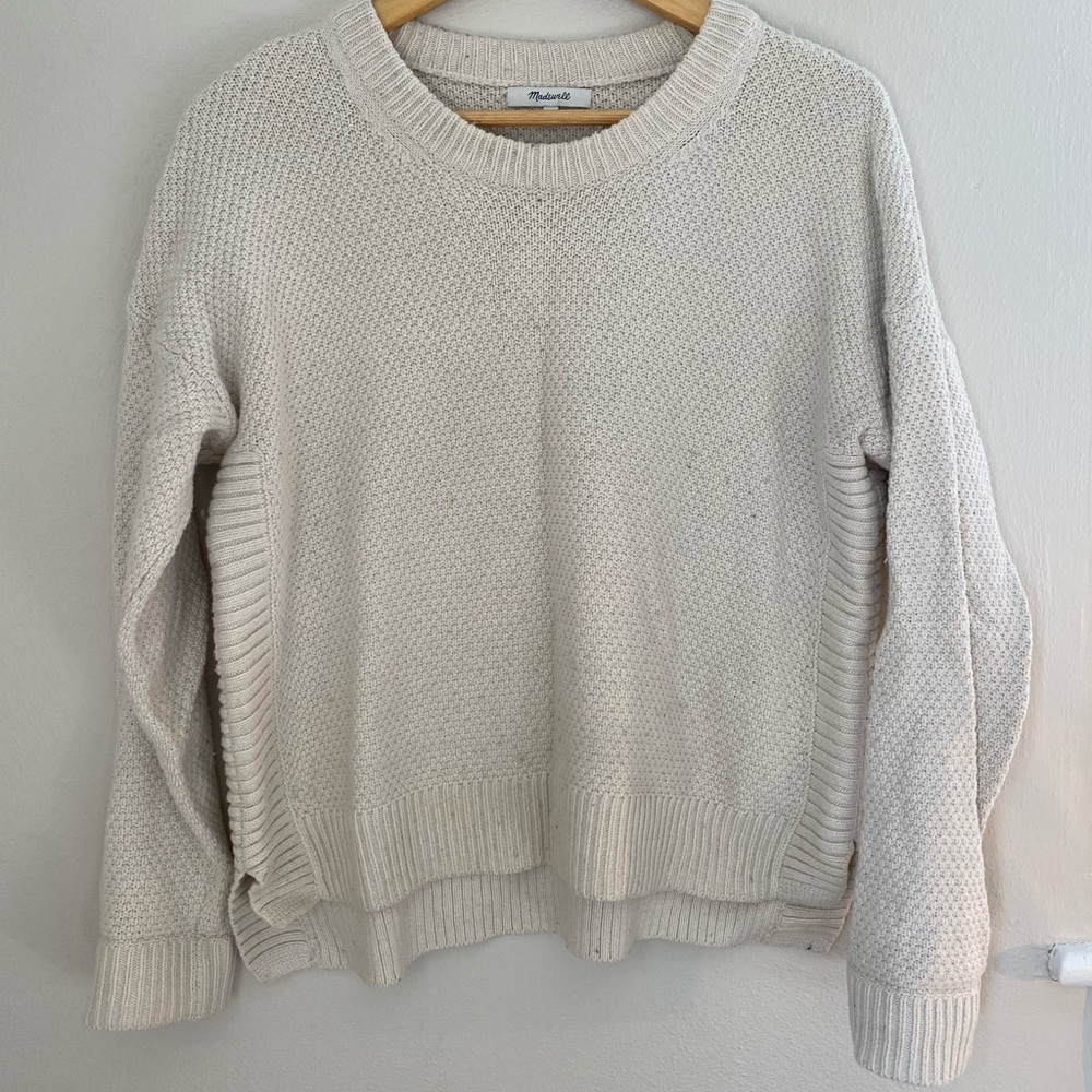 Madewell cream knit sweater